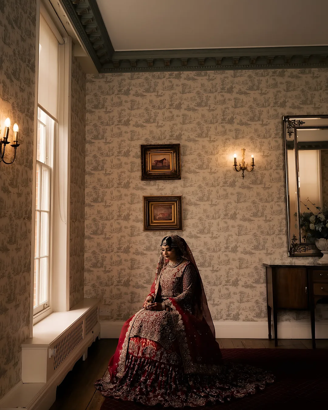 Bride in a heritage drawing room